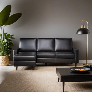 Aurora Faux Leather L-Shape Sofa