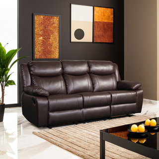 Auriga Genuine Leather Manual Recliner Sofa