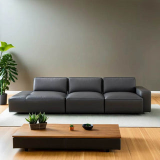 Giacomo Premium Leather 4 Seater Extended Sofa