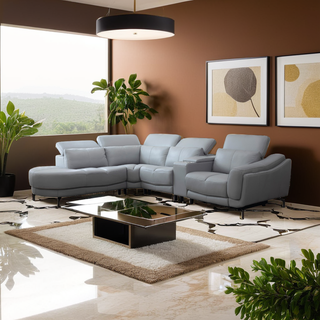 Miltonia Genuine Leather Electric Recliner Sofa