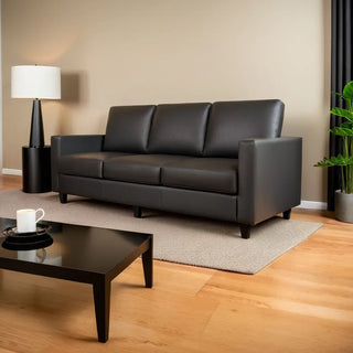 Berton Faux Leather Sofa