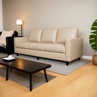 Berton Faux Leather Sofa