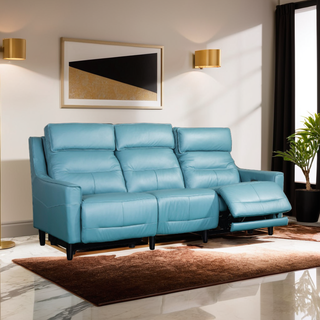 Yura Genuine Leather Recliner Sofa