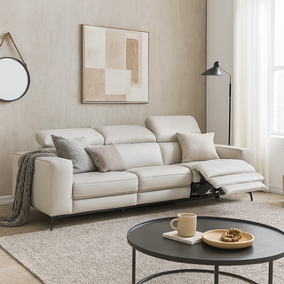 Yukio Genuine Leather Recliner Sofa