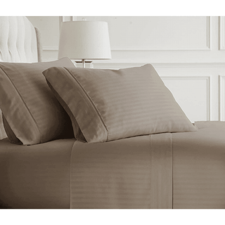 iSleep Solid Soft Bedsheet Set-Strips-800TC Singapore