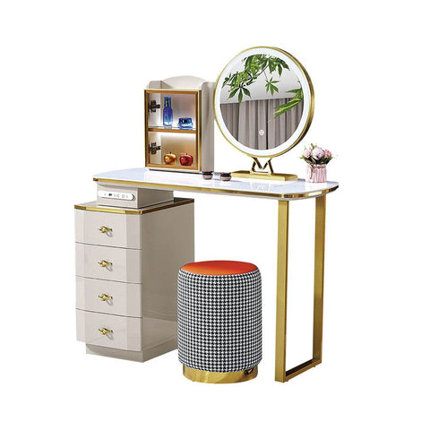 Isolde Extendable Dressing Table with Sintered Stone Top Singapore