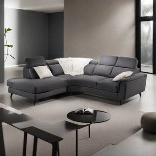 Janelle Grey Fabric Corner Sofa Singapore