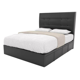 Jaxon Faux Leather Drawer Bed Frame Singapore