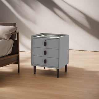 Jennison Bedside Table with LED Light and Speaker Singapore
