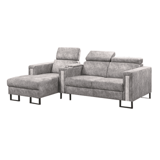 Joanna Fabric Sectional Sofa with Cup Holder Singapore