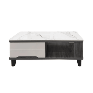 Judith Coffee Table with Glossy White Jade Stone Top Singapore