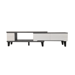 Judith Extendable TV Console with Glossy White Jade Stone Top Singapore