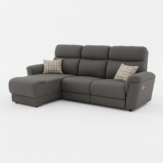 Kayle Fabric Recliner L-Shaped Sofa (Pet Friendly & Water Repellent)