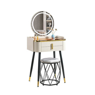 Leander Dressing Table with Tempered Glass Top Singapore