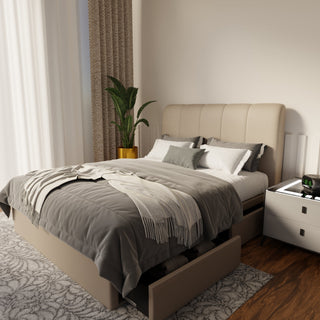 Caldrin Faux Leather Drawer Bed Frame (Pet Friendly) by Esteller