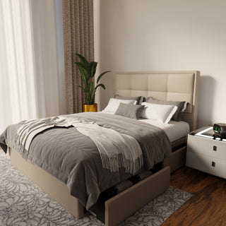 Solvane Faux Leather Drawer Bed Frame (Pet Friendly) by Esteller