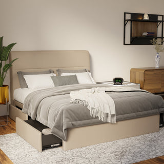 Lysara Faux Leather Drawer Bed Frame (Pet Friendly) by Esteller