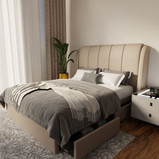 Brinley Faux Leather Drawer Bed Frame (Pet Friendly) by Esteller