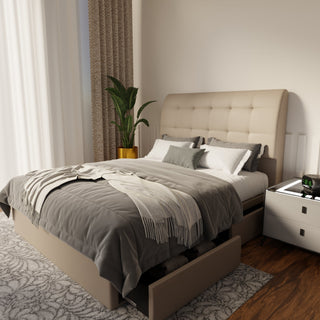 Haldor Faux Leather Drawer Bed Frame (Pet Friendly) by Esteller