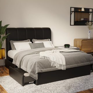 Caldrin Faux Leather Drawer Bed Frame (Pet Friendly) by Esteller