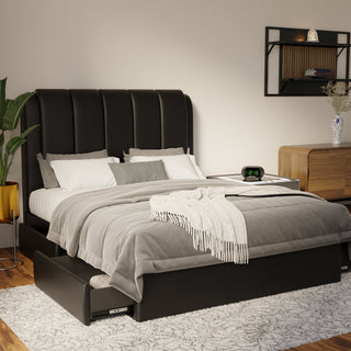 Asteron Faux Leather Drawer Bed Frame (Pet Friendly) by Esteller