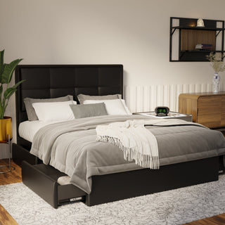Solvane Faux Leather Drawer Bed Frame (Pet Friendly) by Esteller