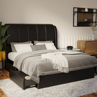 Brinley Faux Leather Drawer Bed Frame (Pet Friendly) by Esteller