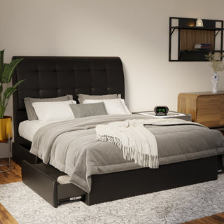 Haldor Faux Leather Drawer Bed Frame (Pet Friendly) by Esteller
