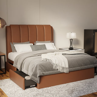 Asteron Faux Leather Drawer Bed Frame (Pet Friendly) by Esteller