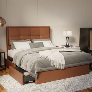 Solvane Faux Leather Drawer Bed Frame (Pet Friendly) by Esteller