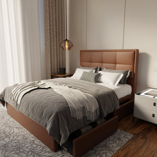 Solvane Faux Leather Drawer Bed Frame (Pet Friendly) by Esteller