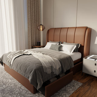 Brinley Faux Leather Drawer Bed Frame (Pet Friendly) by Esteller