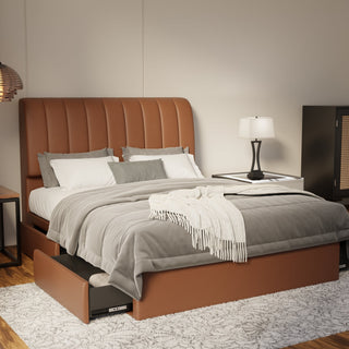 Kuro Faux Leather Drawer Bed Frame (Pet Friendly) by Esteller