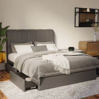 Caldrin Faux Leather Drawer Bed Frame (Pet Friendly) by Esteller