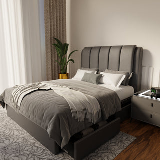 Asteron Faux Leather Drawer Bed Frame (Pet Friendly) by Esteller