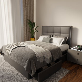 Solvane Faux Leather Drawer Bed Frame (Pet Friendly) by Esteller