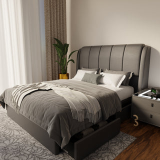 Brinley Faux Leather Drawer Bed Frame (Pet Friendly) by Esteller