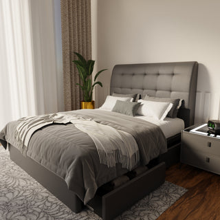 Haldor Faux Leather Drawer Bed Frame (Pet Friendly) by Esteller
