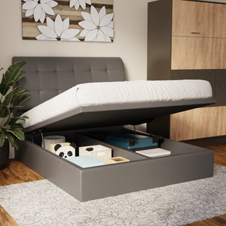 Haldor Faux Leather Storage Bed Frame (Pet Friendly) by Esteller