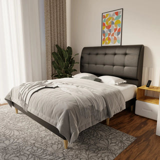 Haldor Faux Leather Bed Frame (Pet Friendly) by Esteller