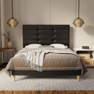 Kaelen Genuine Leather Bed Frame By Esteller