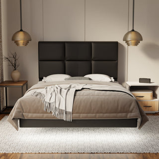 Caspian Genuine Leather Floating Bed Frame (With LED) By Esteller