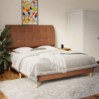 Haldor Faux Leather Bed Frame (Pet Friendly) by Esteller