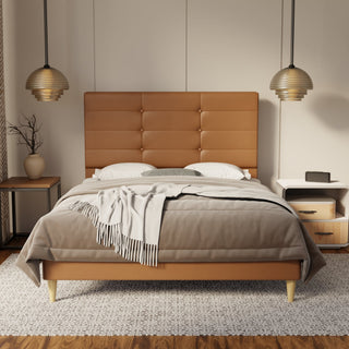 Kaelen Genuine Leather Bed Frame By Esteller