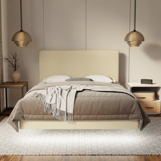 Kira Genuine Leather Floating Bed Frame (With LED) By Esteller