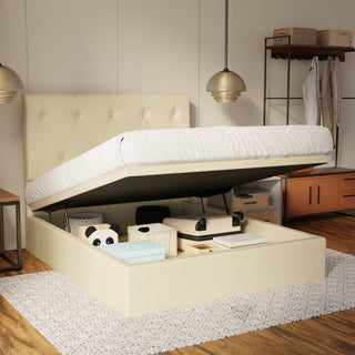 Valen Genuine Leather Storage Bed (Gas Lift) By Esteller