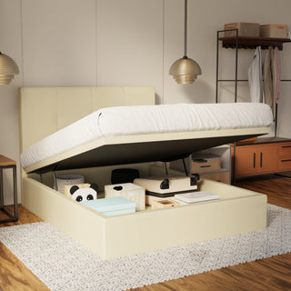 Lyra Genuine Leather Storage Bed (Gas Lift) By Esteller