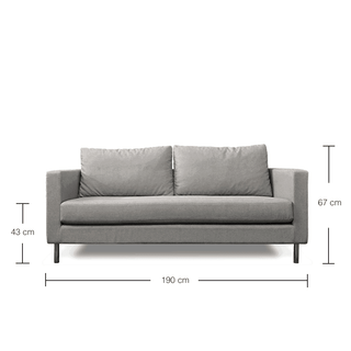 Lexus 2.5 Seater Fabric Sofa by Zest Livings (Water Repellent) Singapore