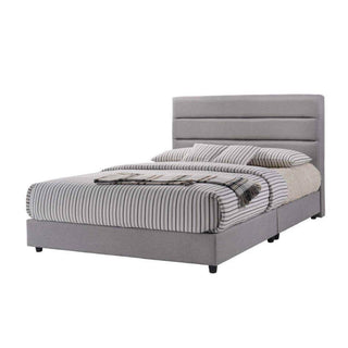 Liam Grey Fabric Bed Frame (Water Repellent) Singapore