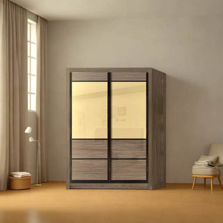 Lilah Brown Sliding Door Wardrobe Singapore